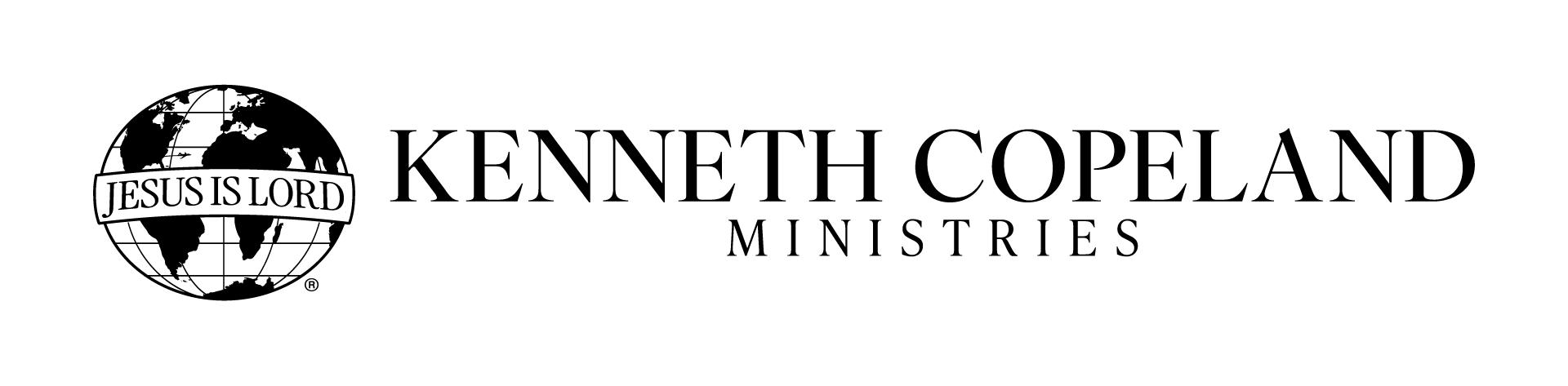 Kenneth Copeland Ministries Horizontal Black and White Logo